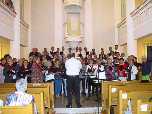 Fünf Chöre   sind  anlässlich des  Jubiläums des Männergesangvereins Täbingen  beim Konzert in der Karsthans-Kirche aufgetreten. Foto: May Foto: Schwarzwälder Bote