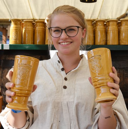 Die Kellermeisterey ist die Traditionsschänke der Horber Ritterspiele. Viele schwören darauf, dass in den Tonkrügen das Bier am besten schmeckt. Foto: Hopp Foto: Schwarzwälder Bote