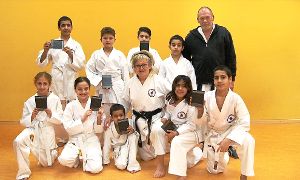 Die Budogruppe St. Georgen ermöglicht Flüchtlingskindern den Karateunterricht. Foto: Verein Foto: Schwarzwälder-Bote