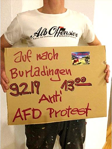 Die Alb Offensive ruft im Internet zu Protesten gegen die AfD-Veranstaltung auf. Screenshot: Hürster