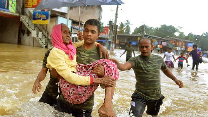Wassermassen überfluten Sri Lanka