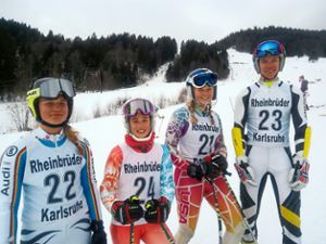 Boten zum Abschluss der Saison nochmals gute Leistungen, von links: Katrin Dannegger, Pia Schwörer, Sanja Kienzler und Luis Fritschi. Foto: Junkel Foto: Schwarzwälder-Bote