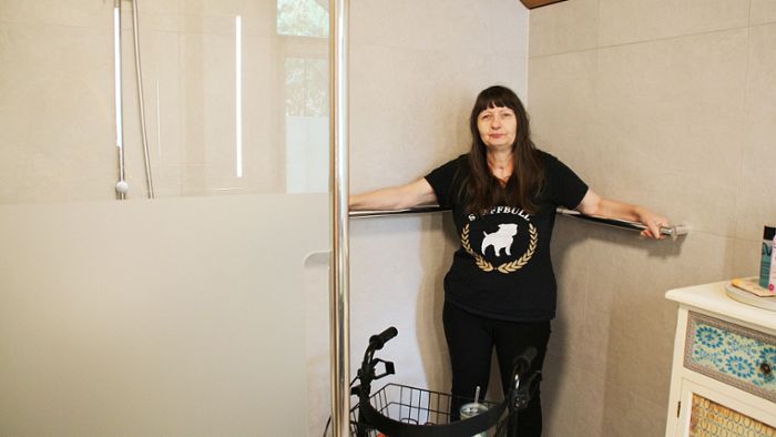 Eine neue Dusche ohne Barrieren – für Stefanie Sälinger ist das Lebensqualität