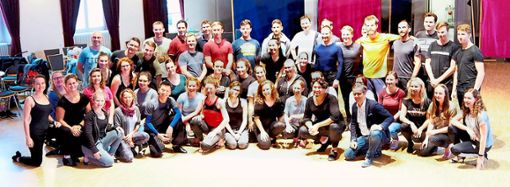 Die Teilnehmer aus den insgesamt sieben Tanzformationen im Schramberger Bärensaal. Fotos: Dierstein Foto: Schwarzwälder Bote