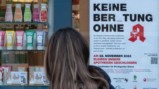 Am Mittwoch, 22. November, bleiben im gesamten Süden Deutschlands Apotheken geschlossen. Foto: dpa/Anna Ross