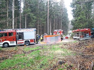 Bei der Hauptübung der Feuerwehr Seewald waren rund 60 Feuerwehrleute im Einsatz Foto: Feuerwehr Foto: Schwarzwälder-Bote